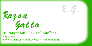 rozsa gallo business card